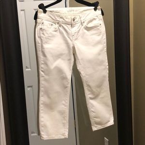 Loft white jean cropped